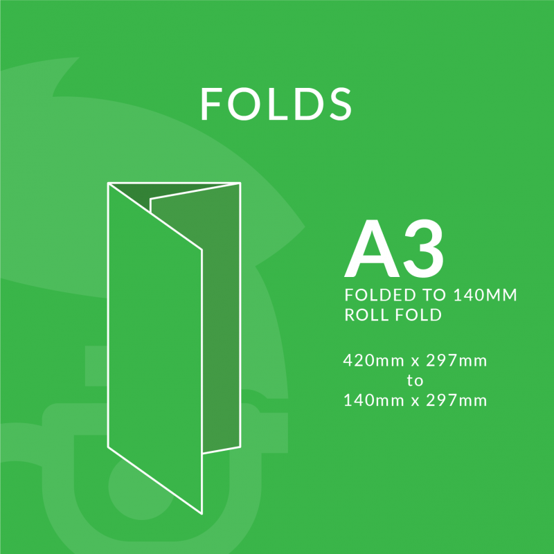 Folds A3 to Roll Fold