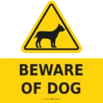 Safety Signs Beware of Dog