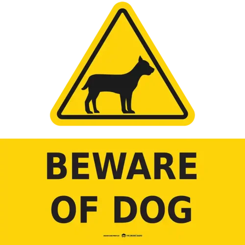 Safety Signs Beware of Dog