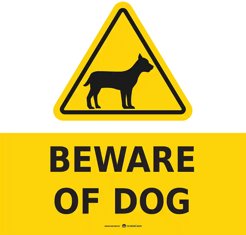 Safety Signs Beware of Dog