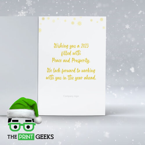 Branded corporate christmas cards message type 1