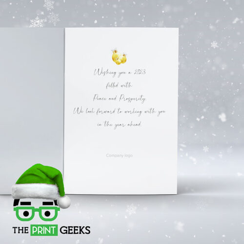 Branded corporate christmas cards message type 2