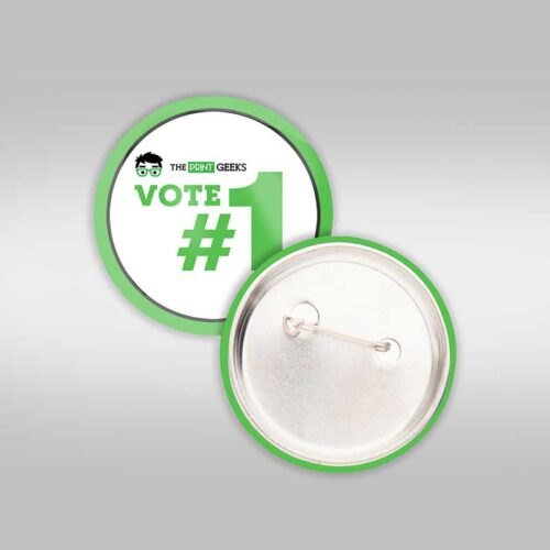Election Campaign Pin Badge
