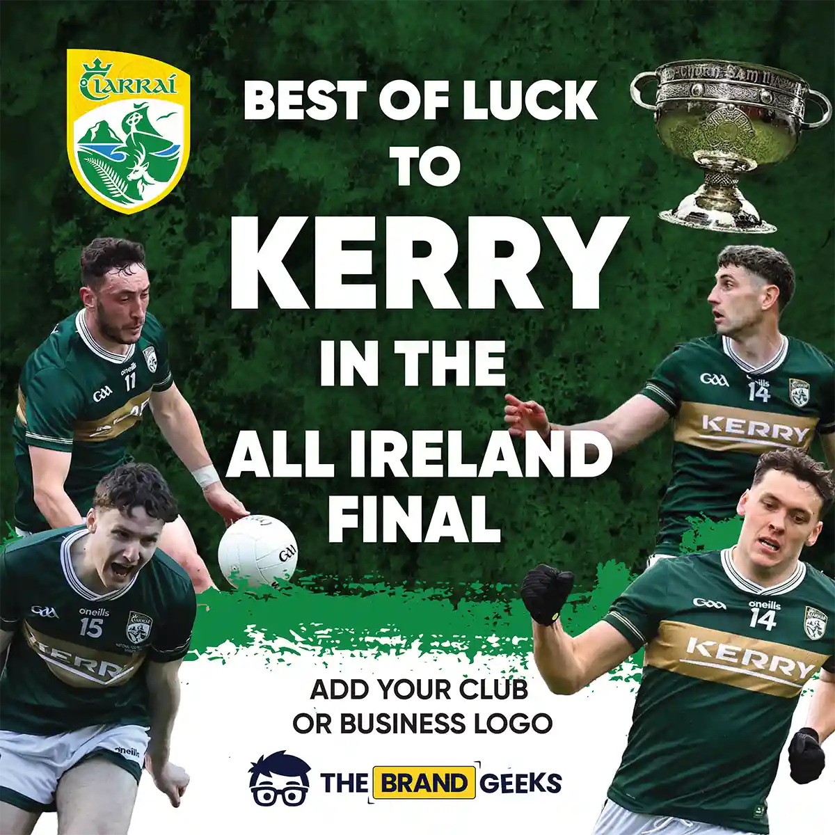 Kerry GAA Team Best Wishes sign 4ft x 4ft