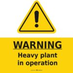 Safety Signs Heavy Plant Warning