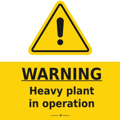 Safety Signs Heavy Plant Warning