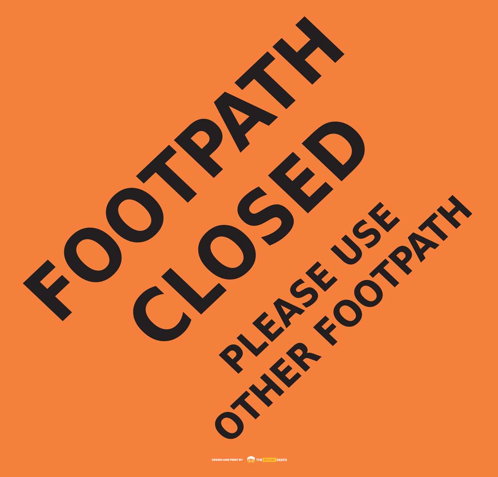 Safety Signs Path Closed
