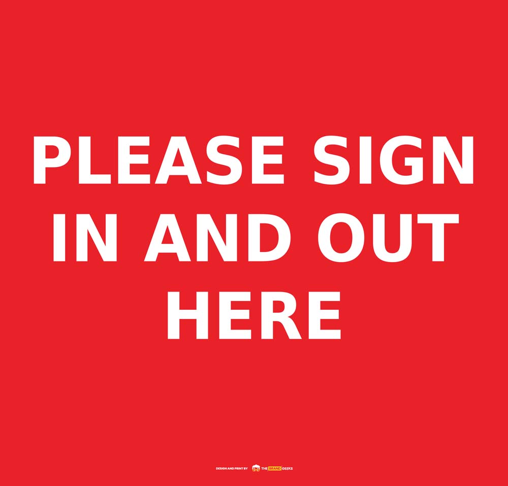 Safety Signs Please Sign In