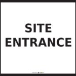 Safety Signs Site Entrance White