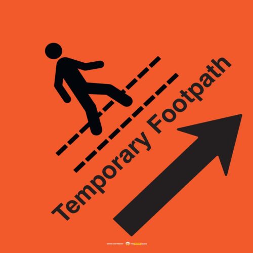 Safety Signs Site Temporary Path Right Arrow