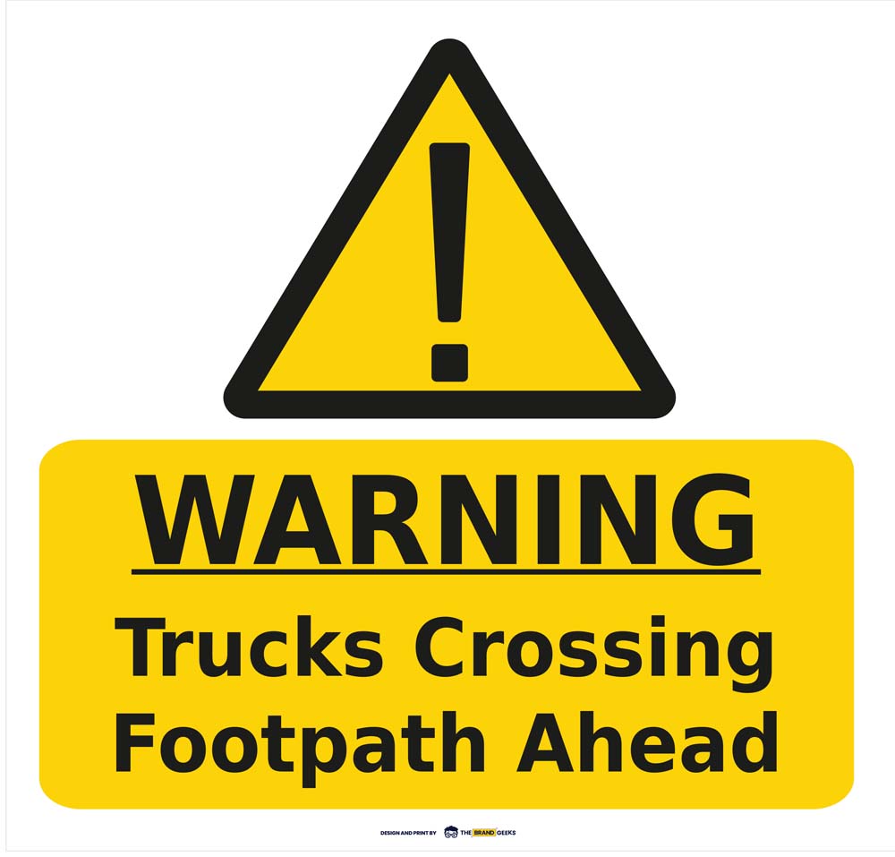 Safety Signs Truck Crossing