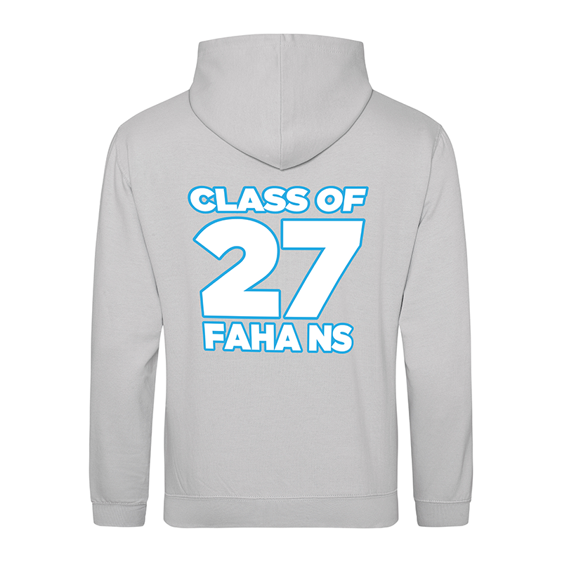 Faha National School hoodie back view